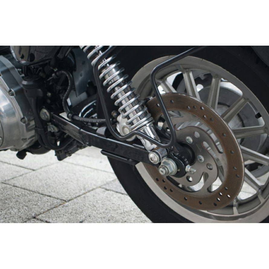 寺田モータース スポーツスター用サドルバッグサポート ブラック-04