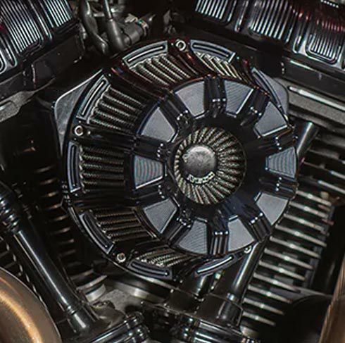 Arlen Ness 10ゲージ・INVERTEDエアクリーナー オールブラック-04