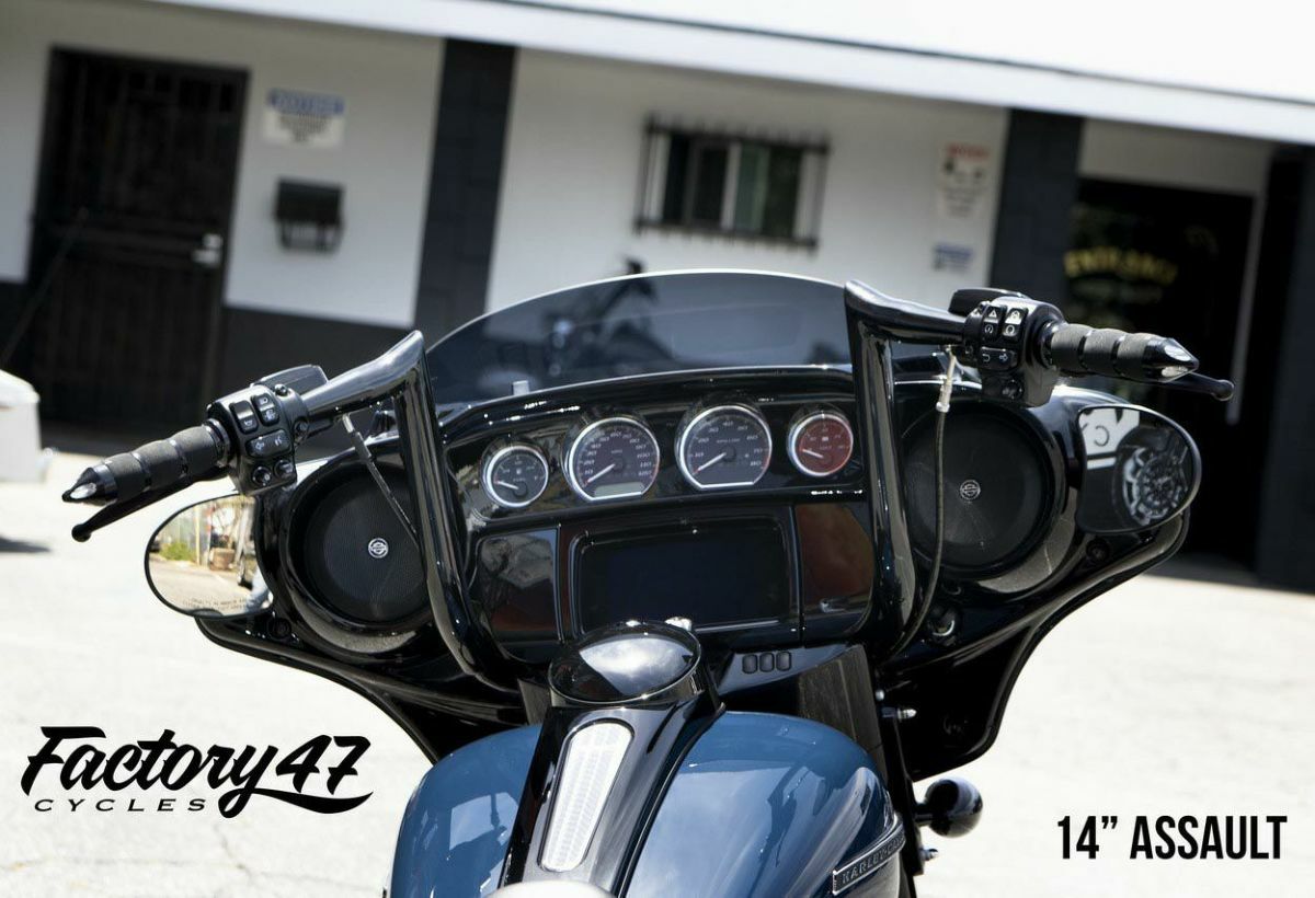 Factory47 ASSAULT ハンドルバー FLHX/FLHT グロスブラック 14インチ 