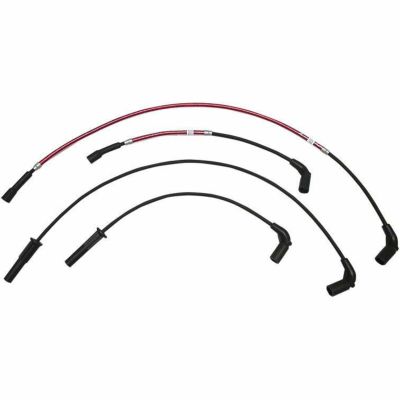 Magnum（マグナム） Braided スパプラグワイヤー　キャンディーアップルレッド M8 ツーリング、トライク