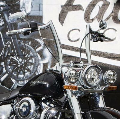 Factory47 MALO 1.5インチ径ハンドルバー クローム 14インチ