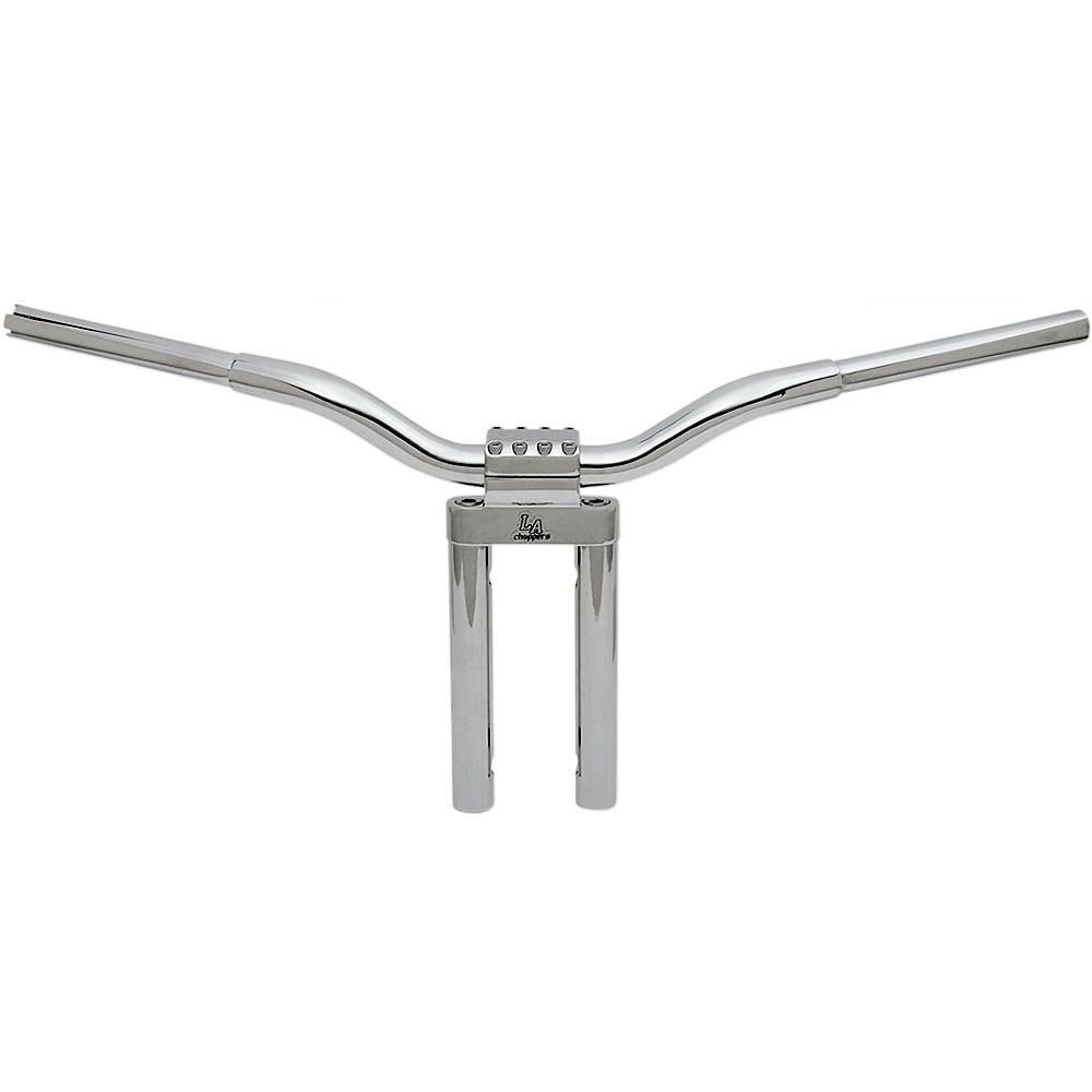 LAチョッパーズ ケージファイター Tハンドルバー ストレートライザー クローム　10インチ-02