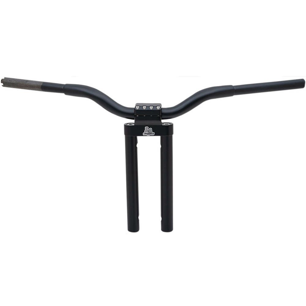 LAチョッパーズ ケージファイター Tハンドルバー ストレートライザー フラットブラック　12インチ-02