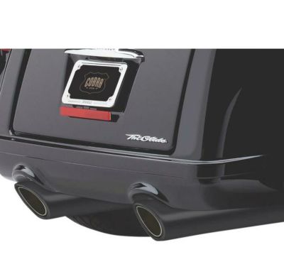 【SALE】COBRA 909 スリップオンマフラー ブラック ハーレー、トライクFLHTCUTG用