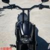 LA Choppers ワンピース ケージファイター Tハンドルバー ストレートライザー　グロスブラック　8インチ-02