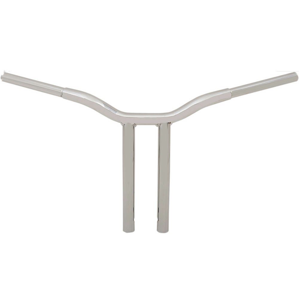 LA Choppers ワンピース ケージファイター Tハンドルバー プルバックライザー　クローム　14インチ-02