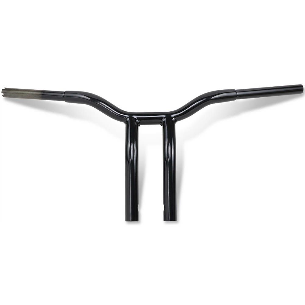 LA Choppers ワンピース ケージファイター Tハンドルバー プルバックライザー　グロスブラック　12インチ-03