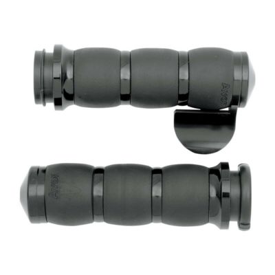 AVON GRIP　ビロード・エアクッション・ハンドグリップ　ブラック　スロットルボス付