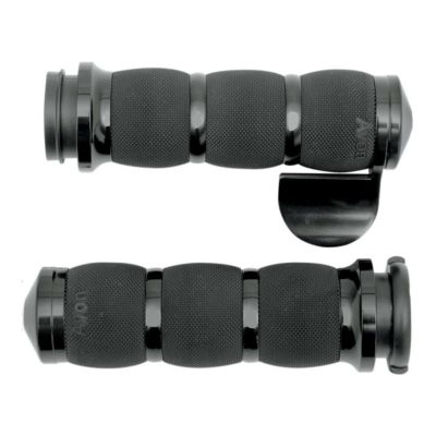 AVON GRIP　エアクッション・ハンドグリップ　ブラック　スロットルボス付