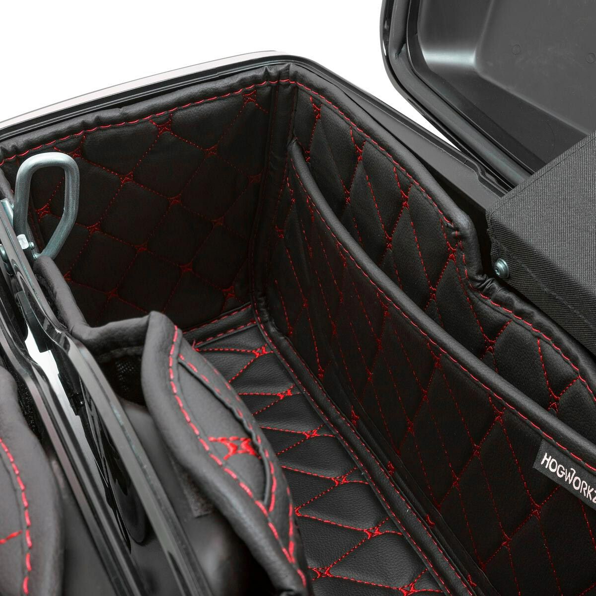 HOG WORKZ スタンダードサドルバッグ用ライナー ブラック/レッドステッチ-04