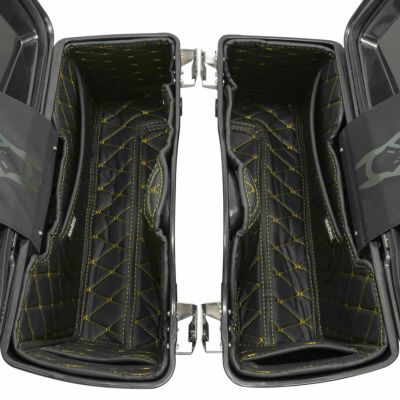 HogWorkz スタンダードサドルバッグ用ライナー ブラック/ゴールドステッチ