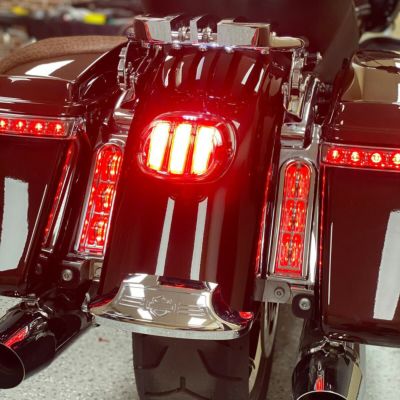 HogWorkz サドルバッグサポート用LEDフィラーインサート クローム
