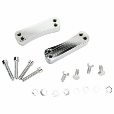 KLOCK WERKS Hugger フロントフェンダー マウントブロック　クローム 16～19インチホイール用
