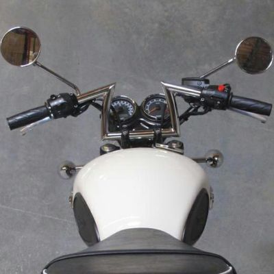 【SALE】Biltwell キーストーンハンドルバー ディンプル付 クローム