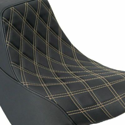 Lucky Daves バガーシート ダブルダイアモンド ゴールドステッチ