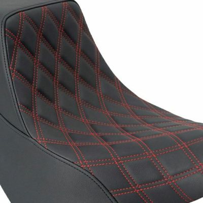 Lucky Daves M8ソフテイル・ストリートボブ シート ダブルダイアモンド レッドステッチ