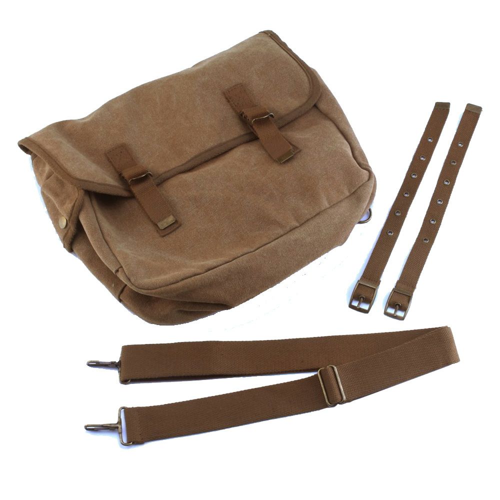 DIN マーケット キャンバス サドルバッグ ブラウン-02