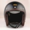 SHM HAND STITCH ジェットヘルメット ブラック/ブラウン-06