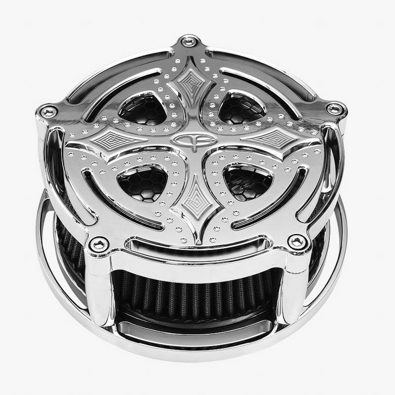 Precision Billet Darkside エアークリーナー クローム ケーブルスロットル用-01