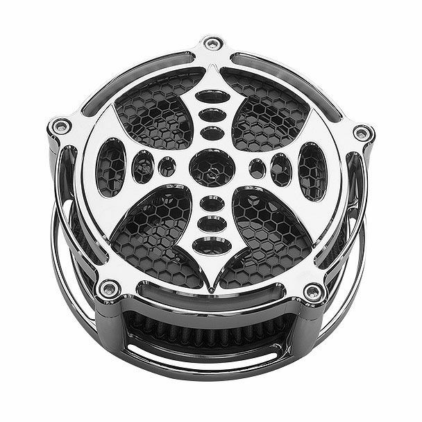 Precision Billet BAD EXE エアークリーナー クローム ケーブルスロットル用-01