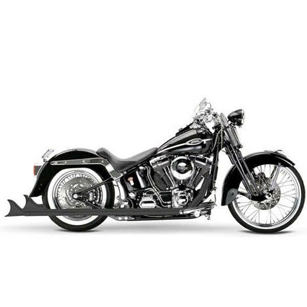 サムソン TRUE DUALS フィッシュテールマフラー(左右両出し) 36インチ ブラック 2007～2011 ソフテイル-02