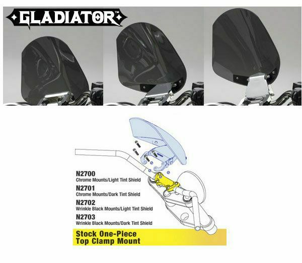 ナショナルサイクル(National Cycle)GLADIATOR・コンパクト・ウインドシールド　ブラックマウント　ダークカラー-04