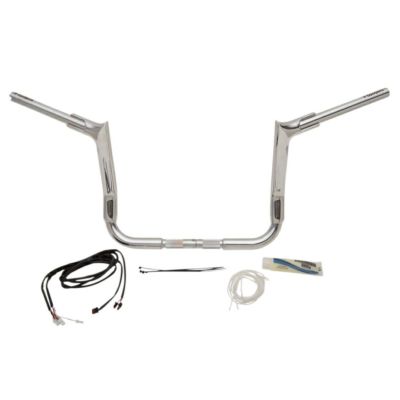 Fat Baggers 1.5インチ・ポインテッドトップ ハンドルバー ケーブル付キット 12インチ クローム