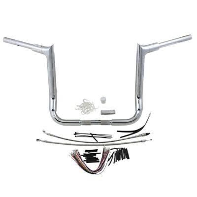 Fat Baggers 1.5インチ・ポインテッドトップ ハンドルバー ケーブル付キット 14インチ クローム