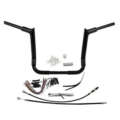 Fat Baggers 1.5インチ・ポインテッドトップ ハンドルバー ケーブル付キット 14インチ ブラック