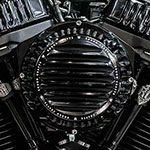 Rough Crafts フィンデザイン・ラウンドエアクリーナー M8用 ブラック