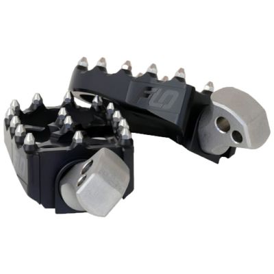 FLO motorsports MXスタイル パッセンジャー用フットペグ ブラック