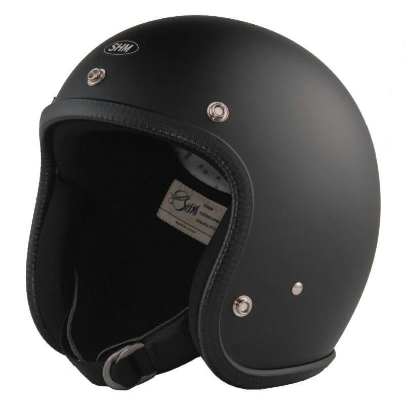 SHM Genuine ジェットヘルメット マットブラック-01