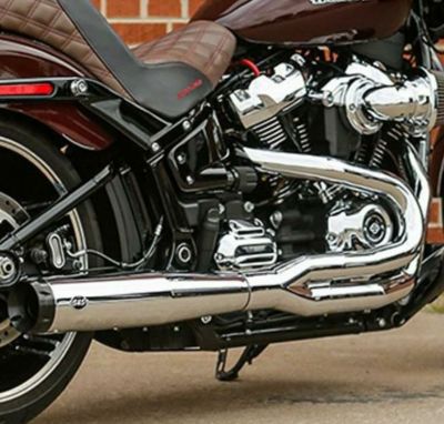S&S スラッシュカット・スリップオン クローム ダイナ |ハーレーパーツ