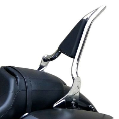 FXBR等用デタッチャブル バックレスト 16インチ高 1.5インチ径 クローム パッド付 Siouxside Choppers
