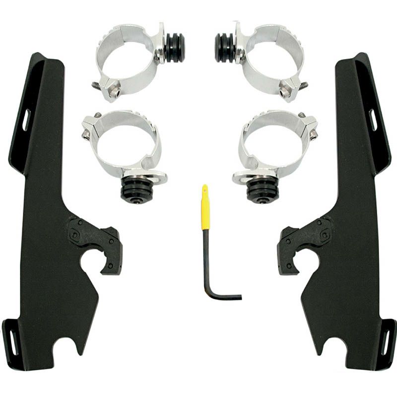 クイックリリース・コンパクト・ウインドシールド グロスブラック