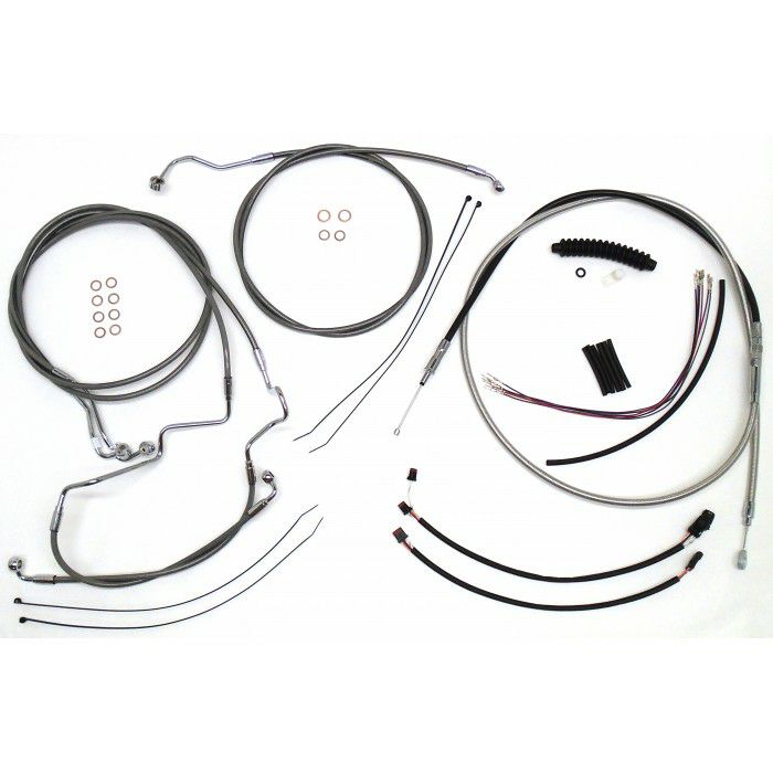 Magnum XR DOT ケーブルキット 15～17インチ ステンレス/クロームフィッティング-01