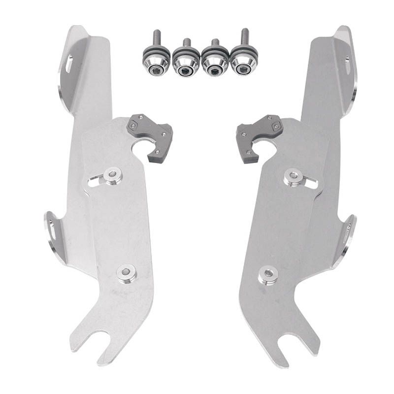 メンフィスシェード FAT/SLIM、BATWING用 デタッチャブルマウントキット ポリッシュ FLソフテイル 補助ライト装着車-01