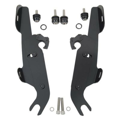 メンフィスシェード FAT/SLIM、BATWING用 デタッチャブルマウントキット ブラック FLソフテイル 補助ライト装着車