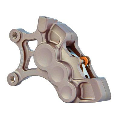 【セール】Arlen Ness 6ピストン異径ボアブレーキキャリパー 14インチローター用 左 チタニウム　ハーレー