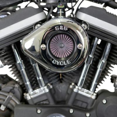 S&S Air Stinger ティアドロップ・ステルスエアクリーナー クローム スポーツスター用