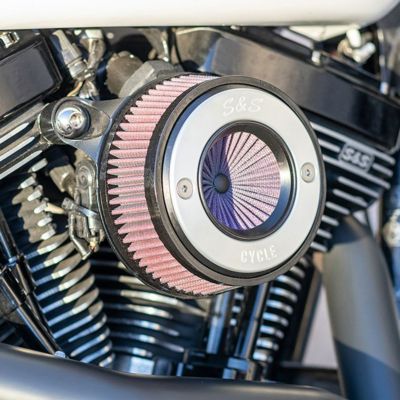 S&S Air Stinger リング付・ステルスエアクリーナー TwinCamケーブルスロットル用