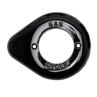 【SALE】S&S Air Stingerエアクリーナー用 ティアドロップカバー グロスブラック