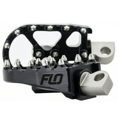 FLO motorsports MXスタイル フットペグ ブラック