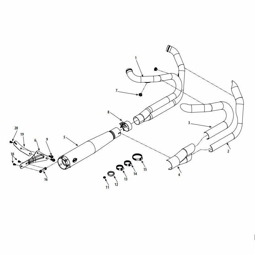 S&S スーパーストリート・2-1フルエキゾーストマフラー ステンレス/ブラックエンド-05