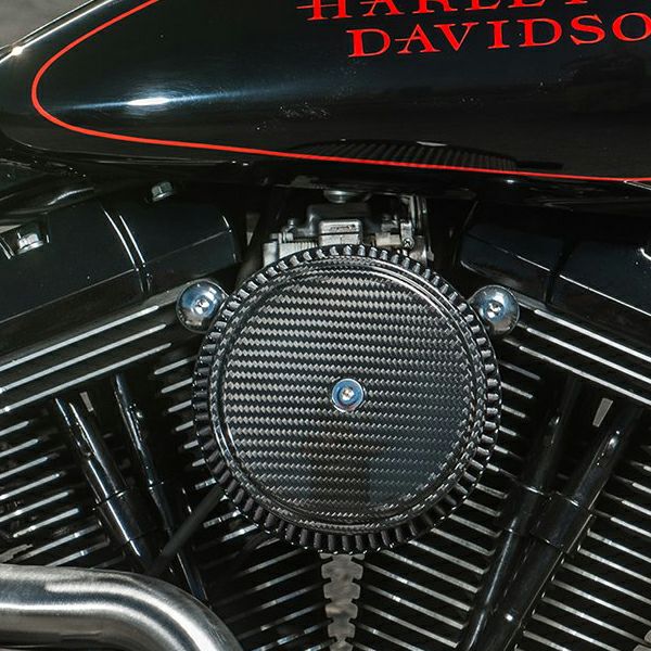 Arlen Ness Big Sucker ステージ1エアクリーナーキット カーボンカバー/シンセティックフィルター付-01