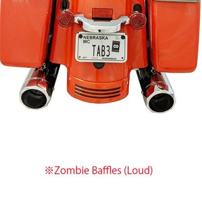 TABパフォーマンス BAM 4.5インチ スリップオンマフラー ストレートカット ゾンビーバッフル　クローム