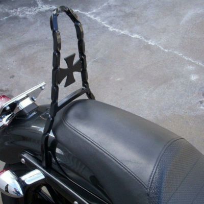 Top Hand Ventures シーシーバー マルタ十字デザイン 13インチ　グロスブラック　スポーツスター
