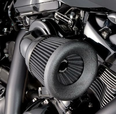 ハーレー アレンネス エアクリーナーセット アレンネス INVERTED ハイフローエアクリーナー Deep Cut ブラック