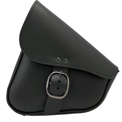 Willie & Max レザースイングアームバッグ ソフテイル用 ブラック