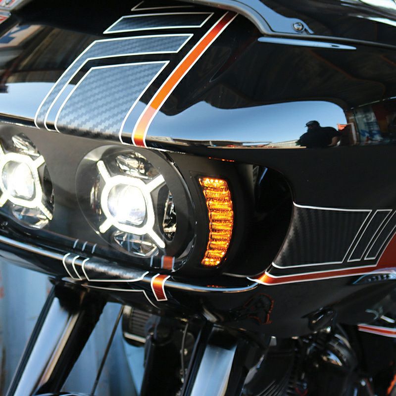 2015以降FLTRモデル ベントインサート LEDデイライトウインカー 